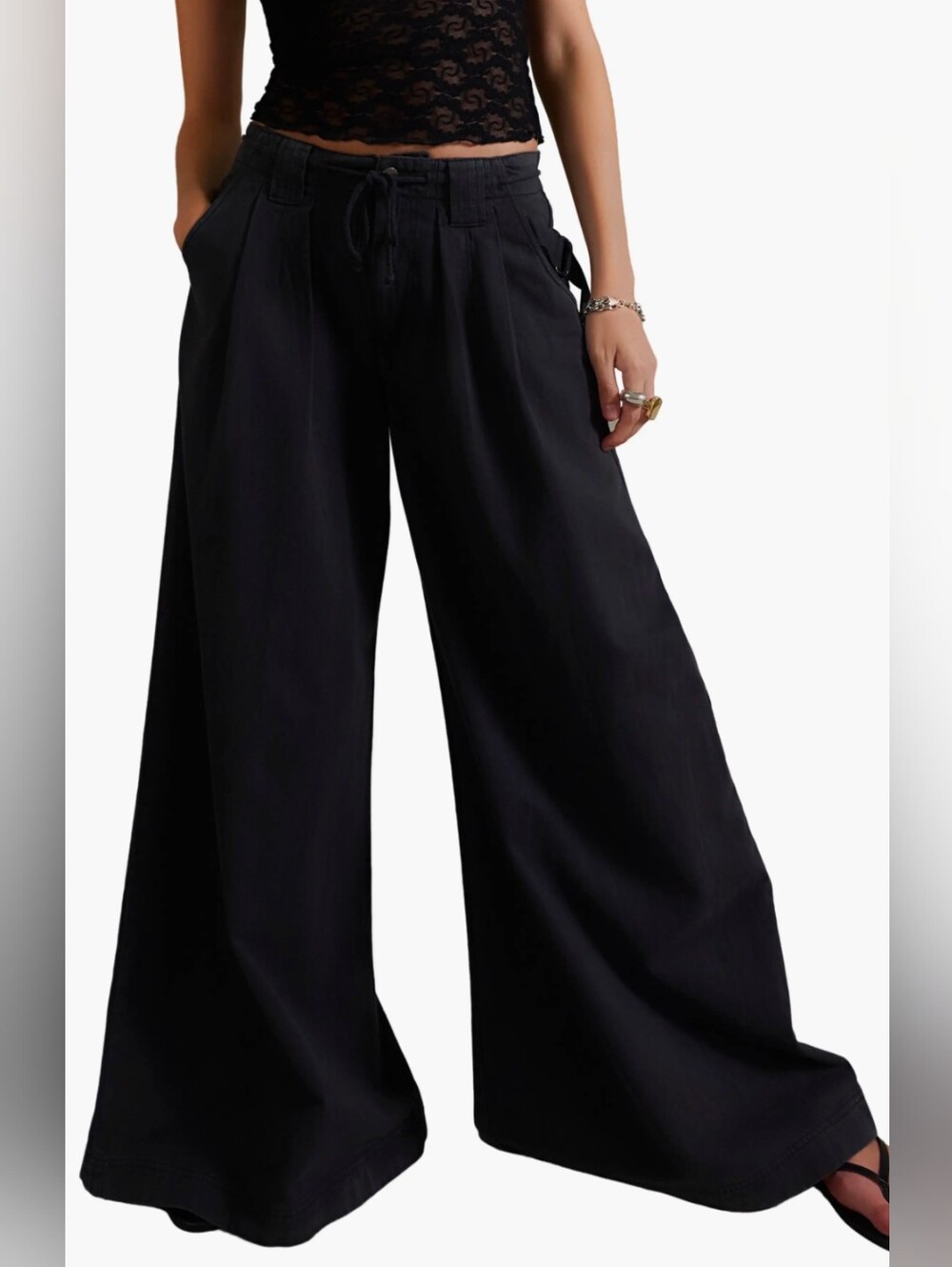 Free People Julien Wide Leg Chino Pants - Size XS